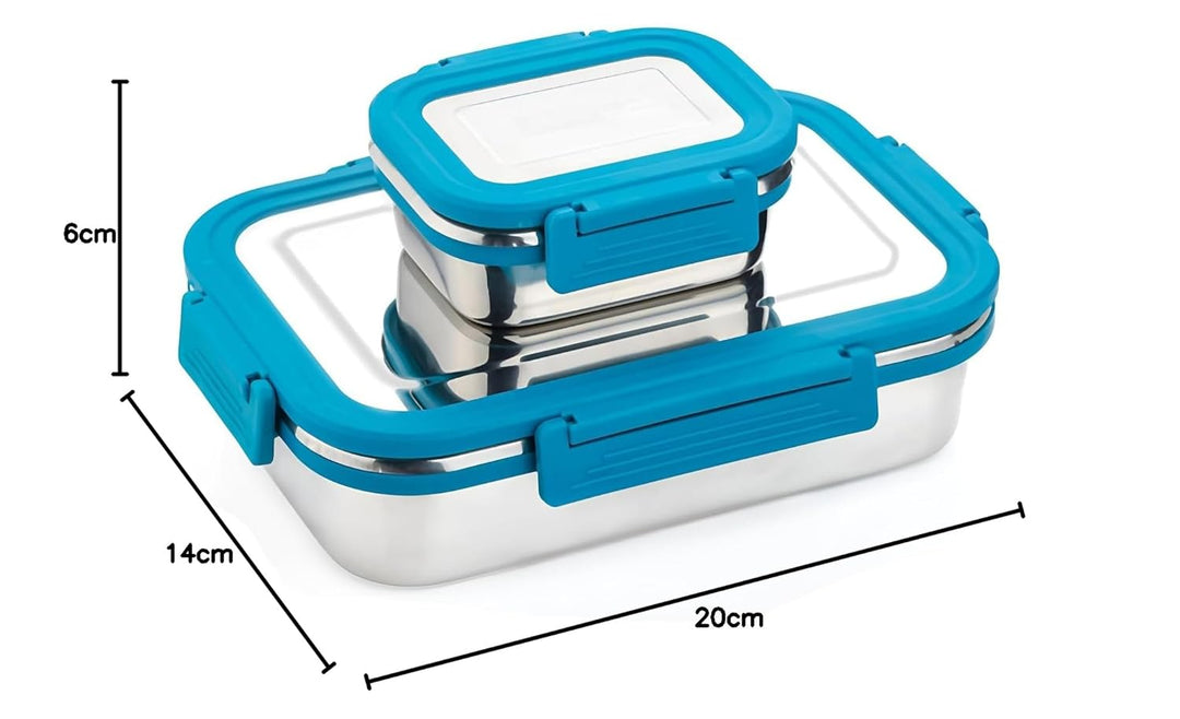 Stainless Steel Lunch Box Blue