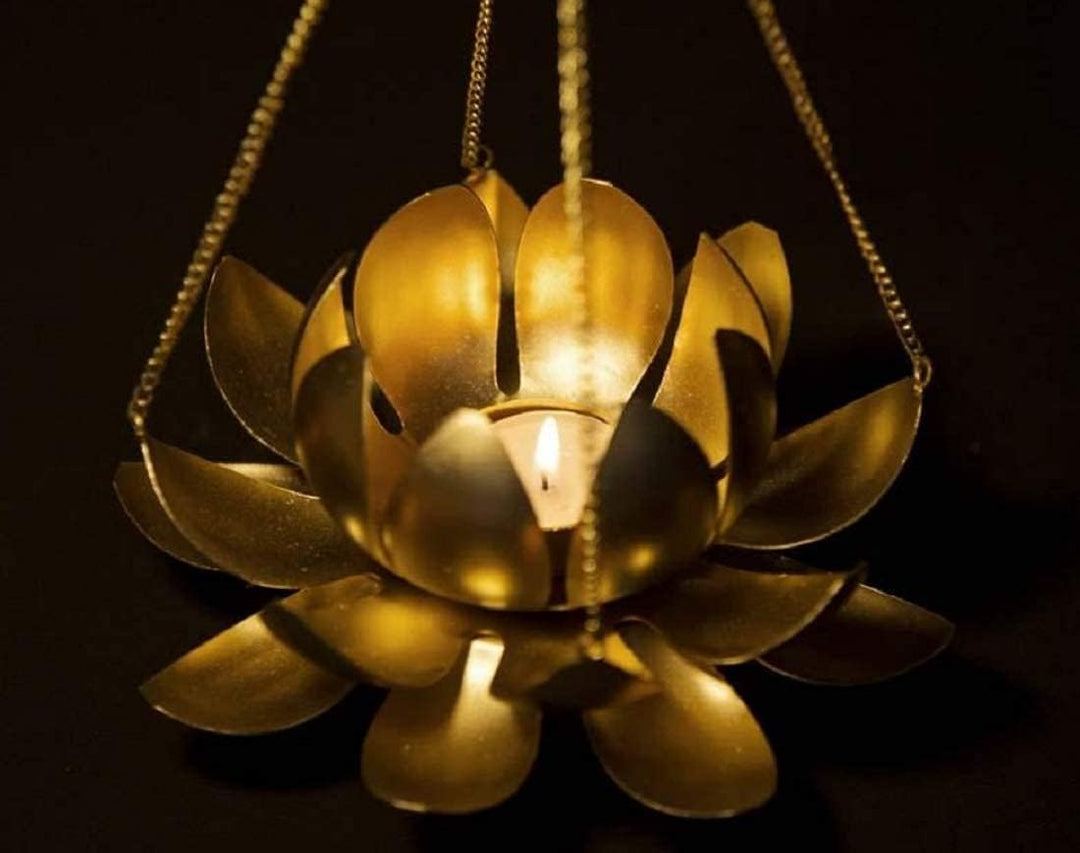 Lotus Hanging with Tea Light Holder