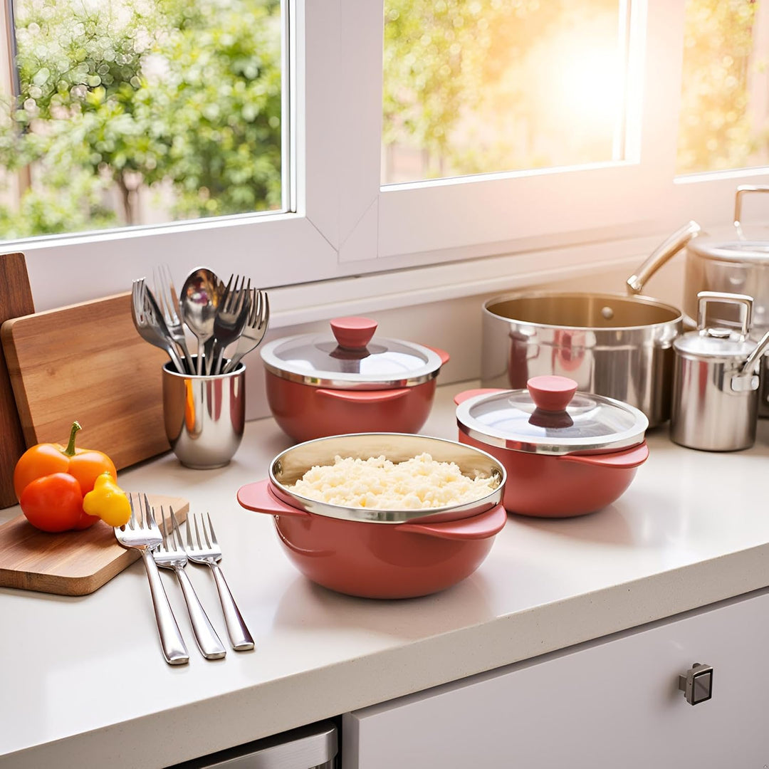 Premium Microwave Safe Bowls with Lids