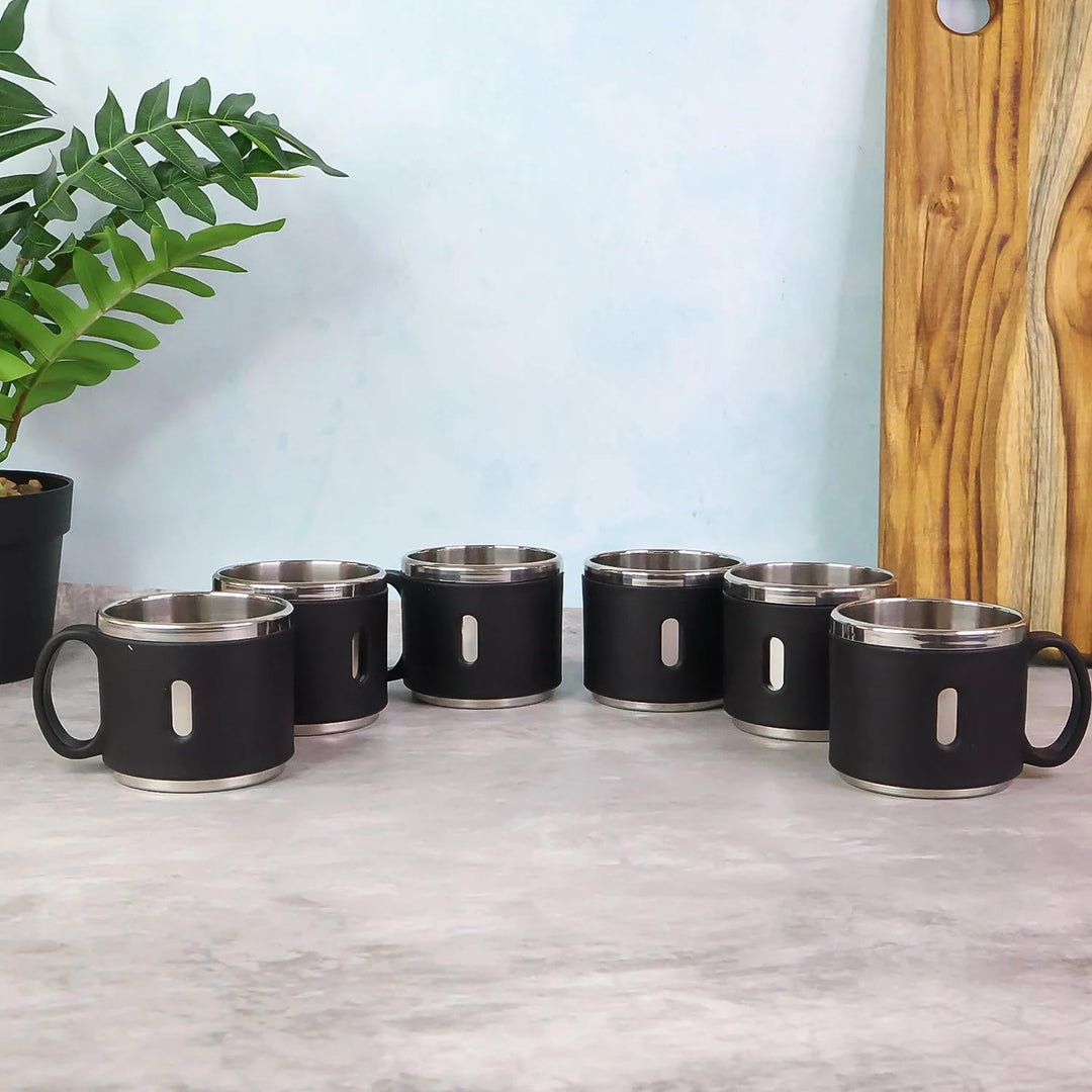 Premium Stainless Steel Double Wall Coffee Mug Set
