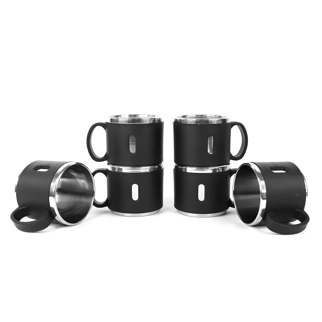 Premium Stainless Steel Double Wall Coffee Mug Set