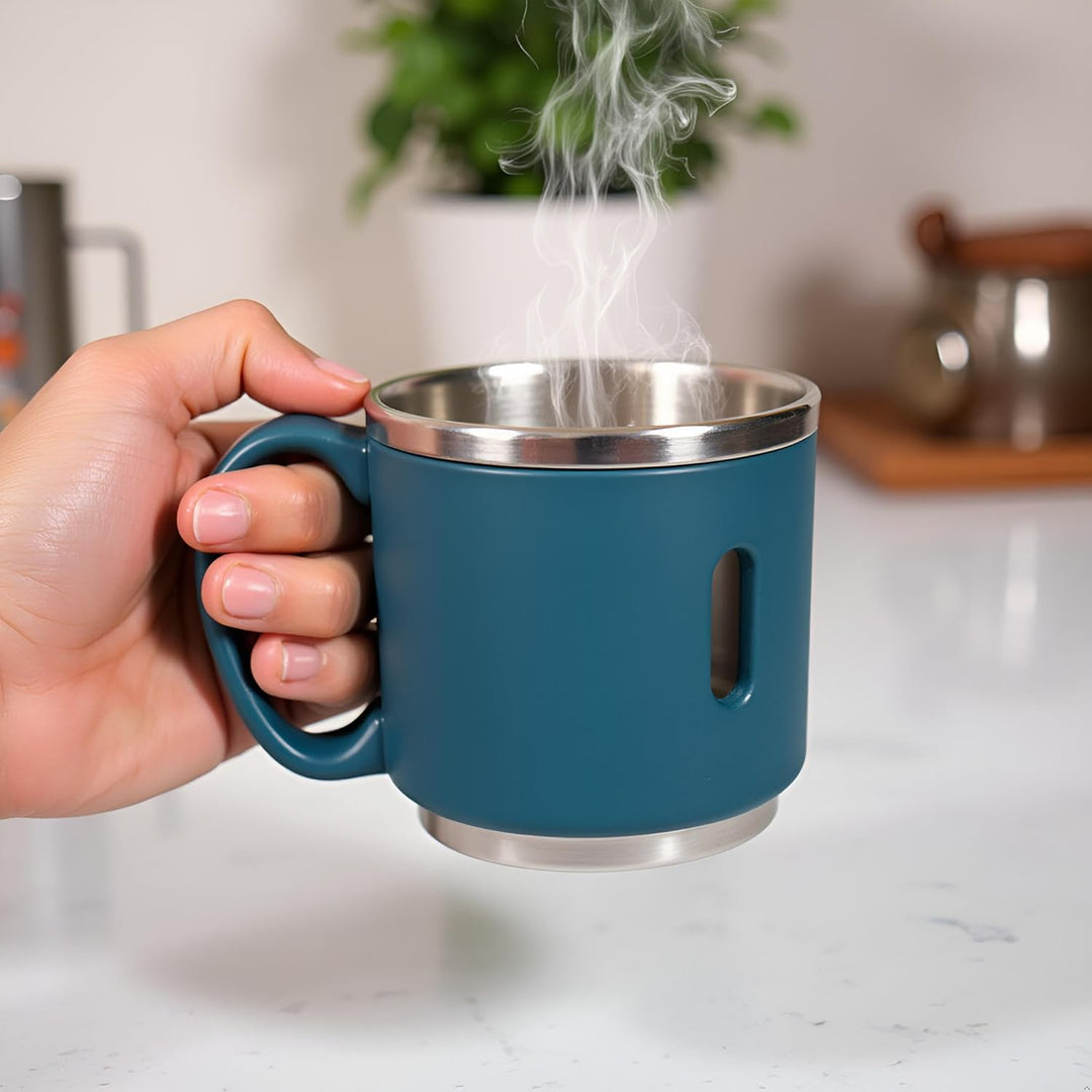 Premium Stainless Steel Double Wall Coffee Mug Set