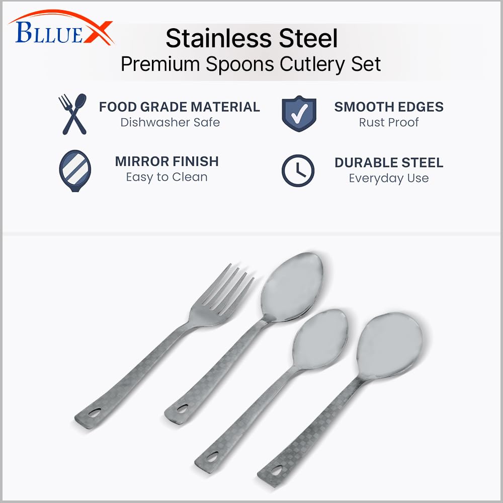 Premium Stainless Steel, 25 Pcs Cutlery Set With Stand