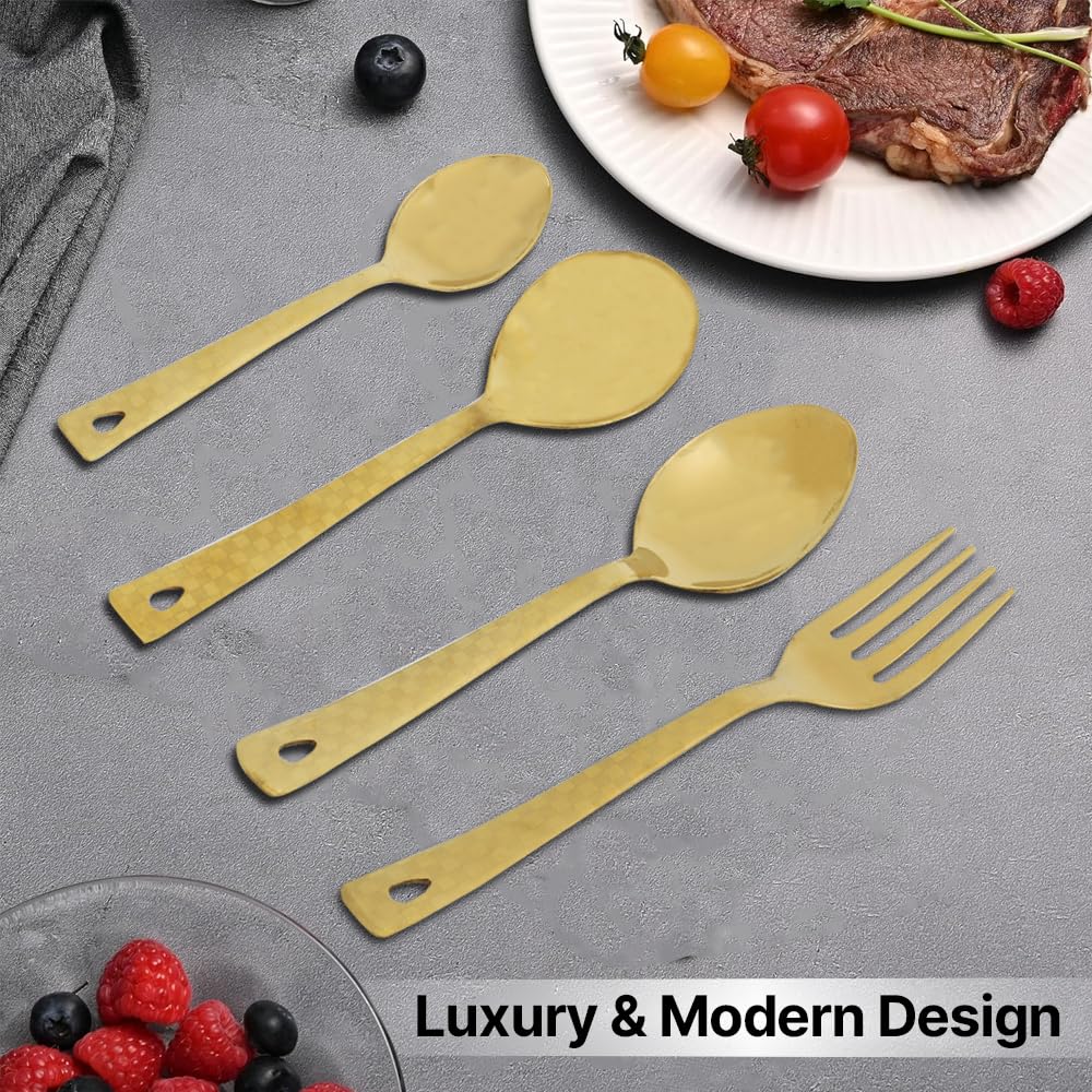 Premium Stainless Steel, 25 Pcs Cutlery Set With Stand