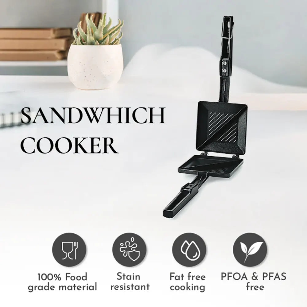 2 Cuts Non-Stick Grill Sandwich Maker