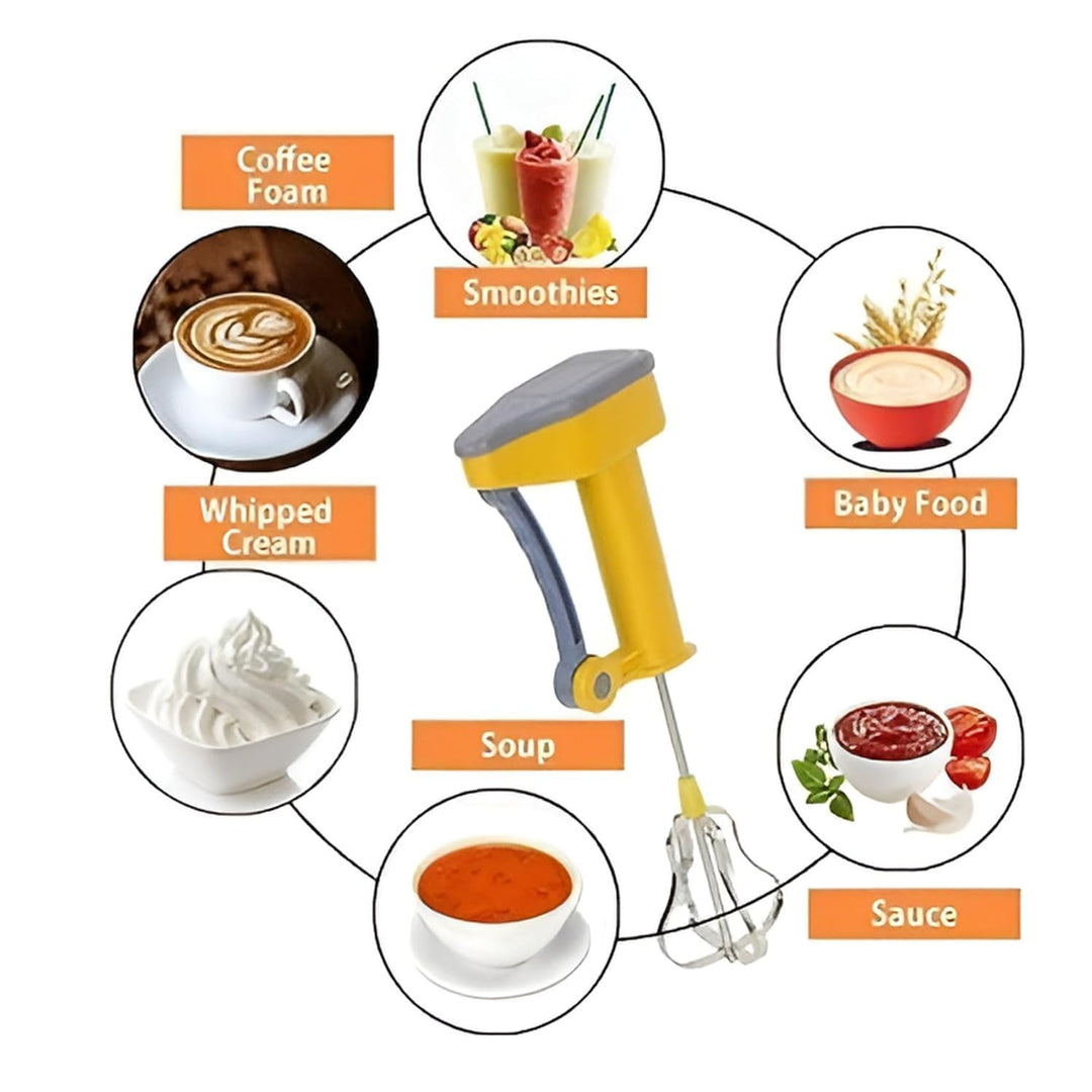 Stainless Steel Manual Hand Blender