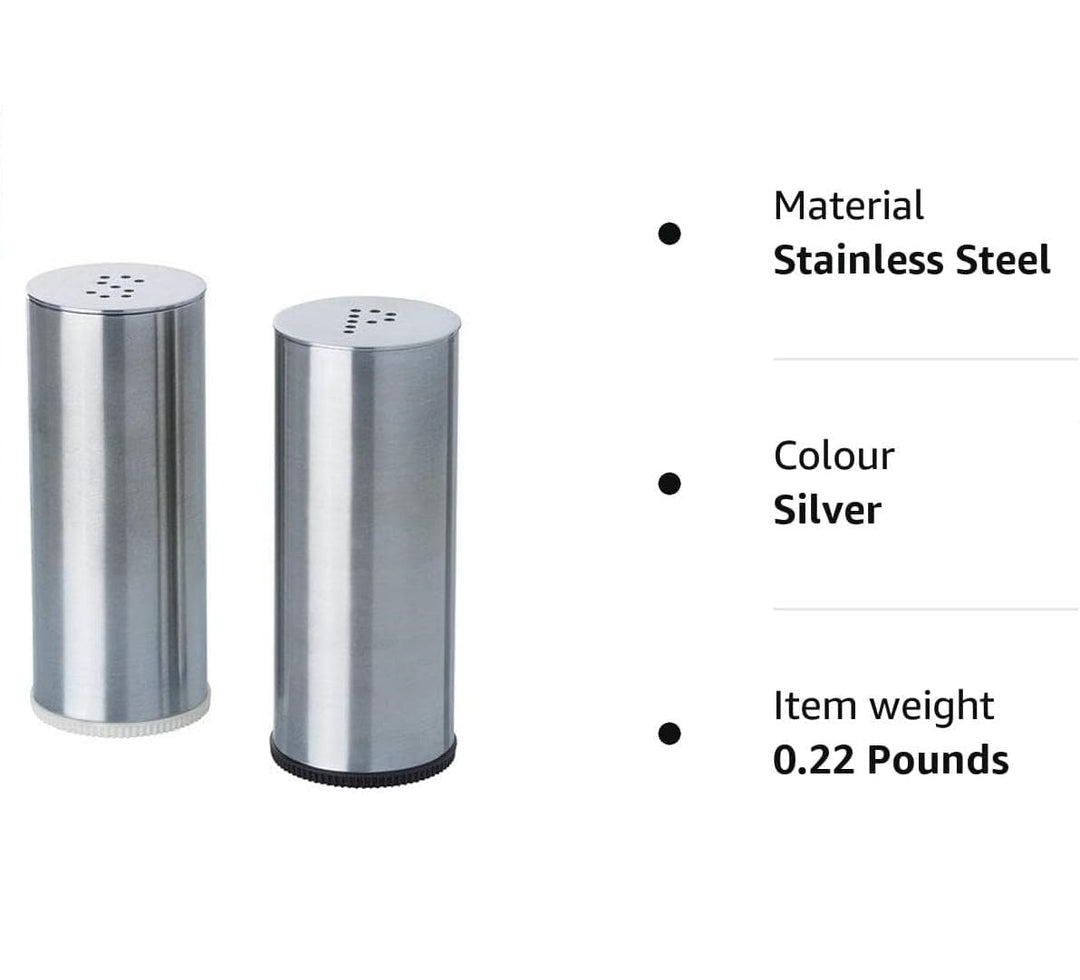 Stainless Steel Shakers Set for Salt & Pepper