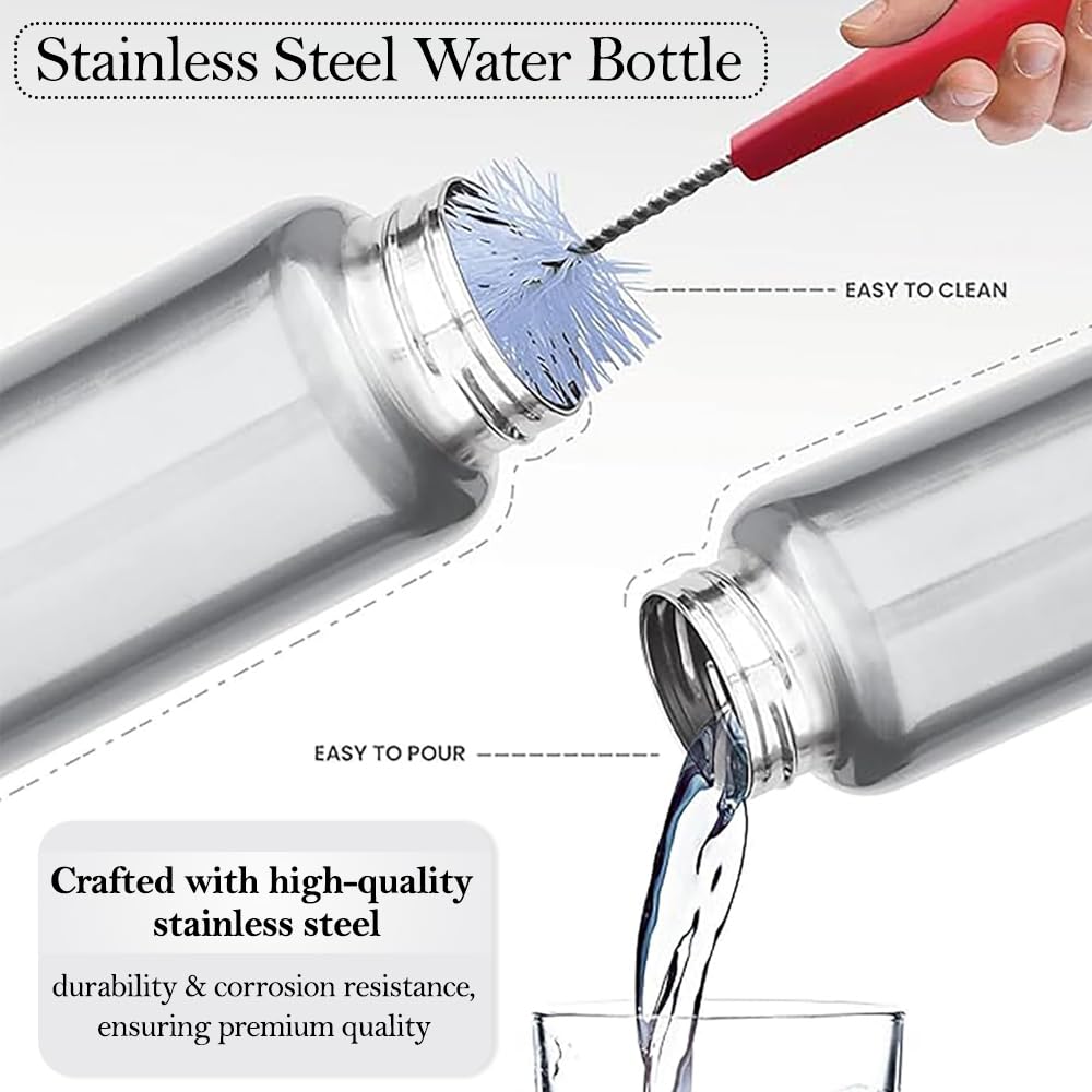 Stainless Steel Single Wall Water Bottle 1000ml