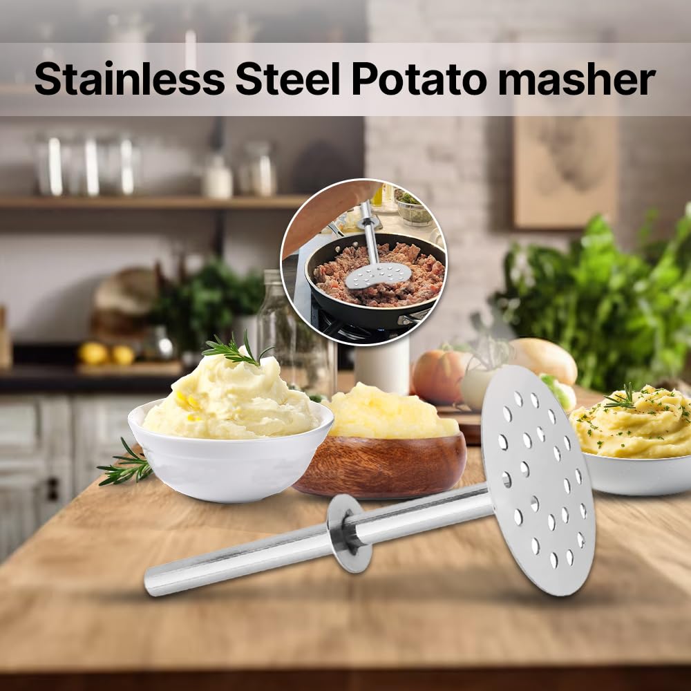 Stainless Steel Vegetable Smasher Plain Handle