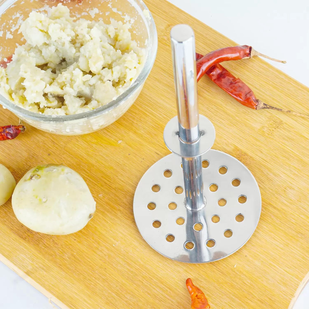 Stainless Steel Vegetable Smasher Plain Handle