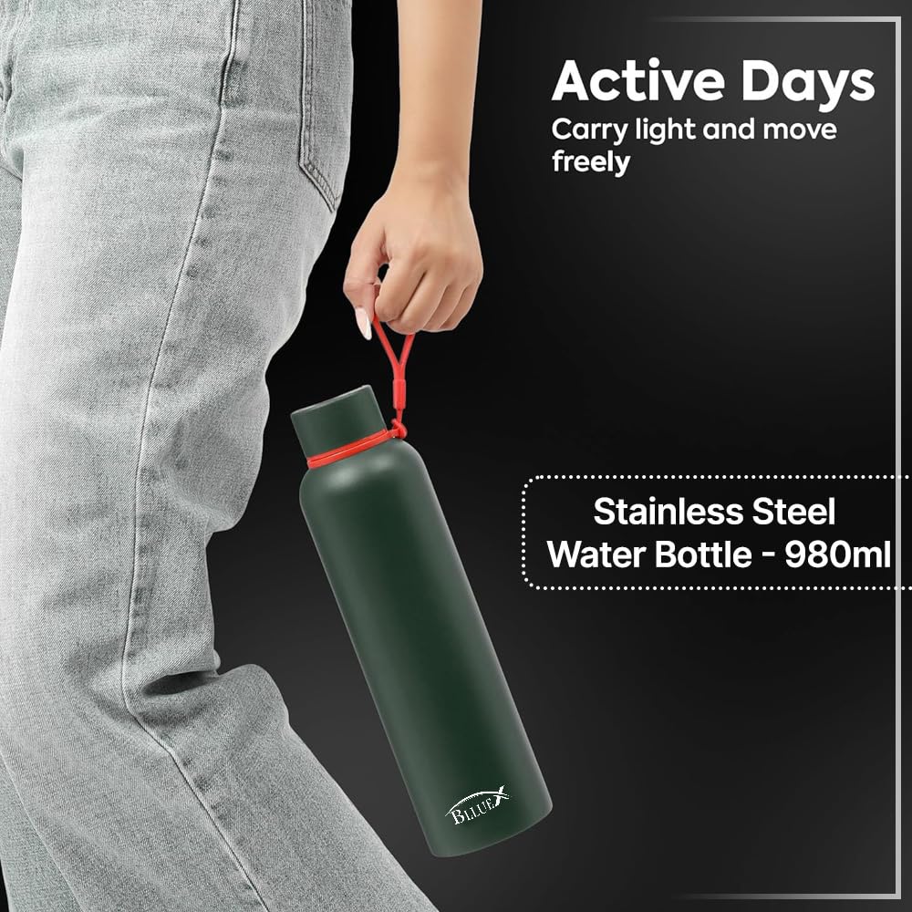 Stainless Steel Water Bottle Green