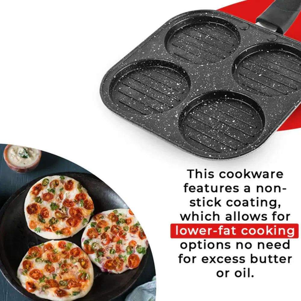 Non-Stick 4 Cavity Aluminium Uttapam Maker