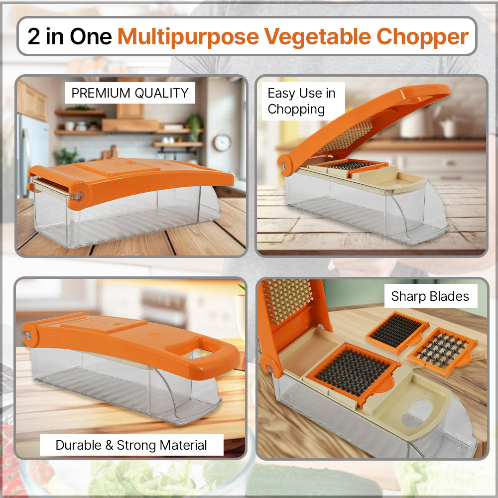 2 In 1 Plastic Vegetable And Fruit Chopper