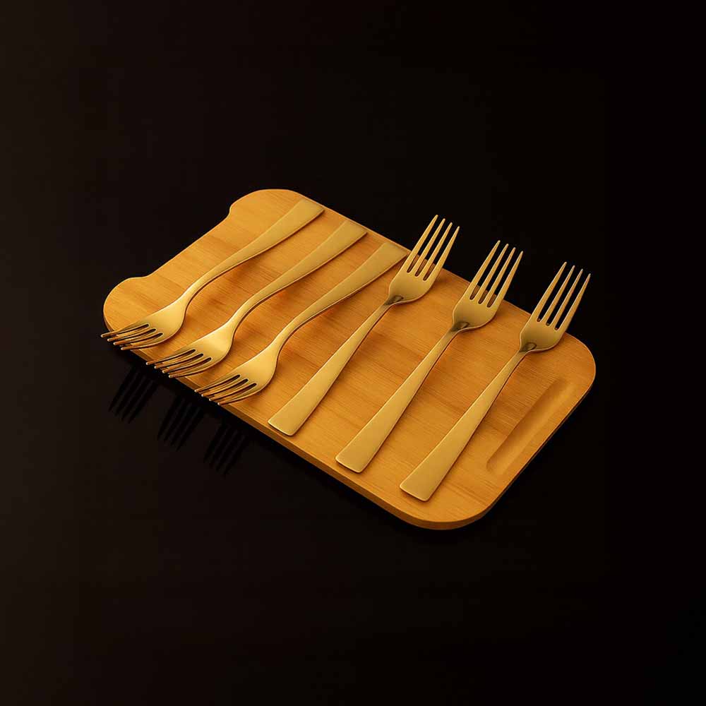 Golden Shine Stainless Steel Fork Set