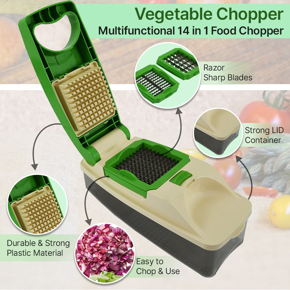 14 In 1 Plastic Vegetable And Fruit Chopper