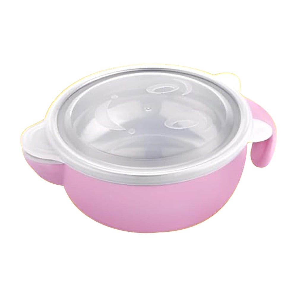 Premium Stainless Steel Bowl with Lid & Spoon