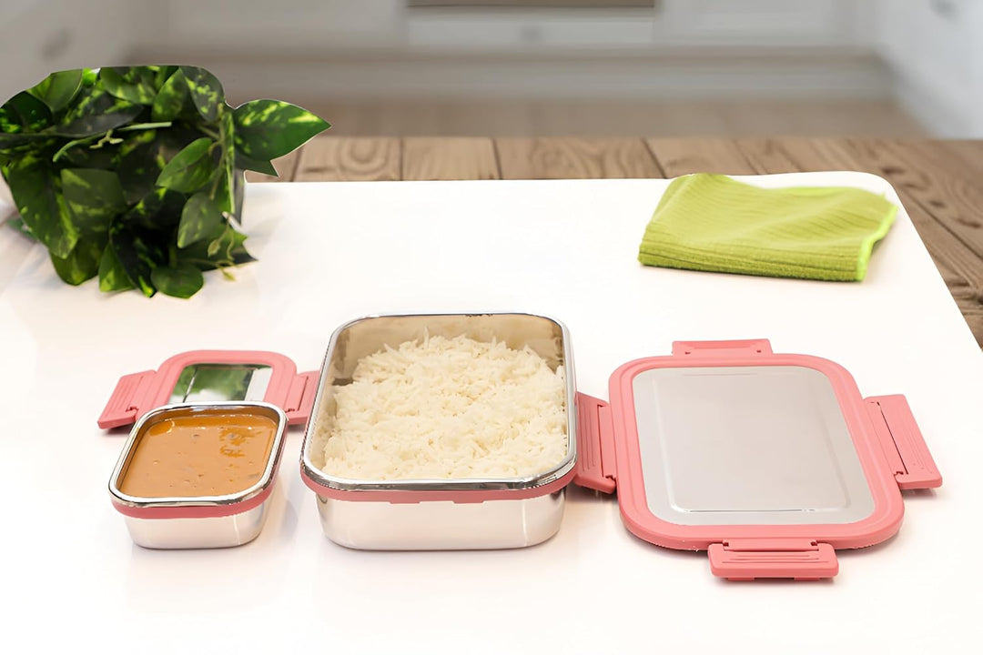 Stainless Steel Lunch Box Pink
