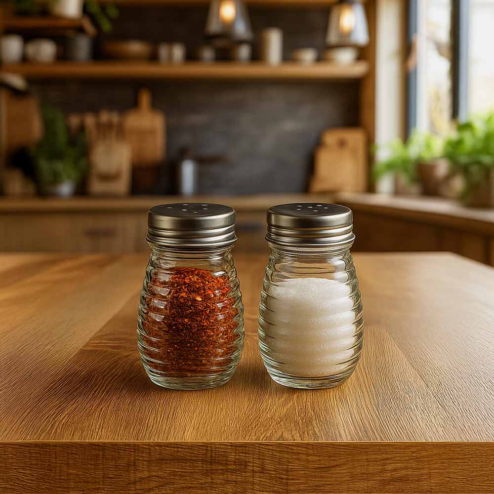 Elegant Glass Spice Jars (Pack of 2)