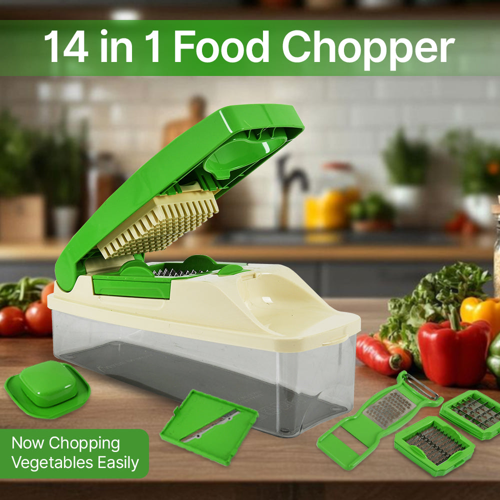 14 In 1 Plastic Vegetable And Fruit Chopper